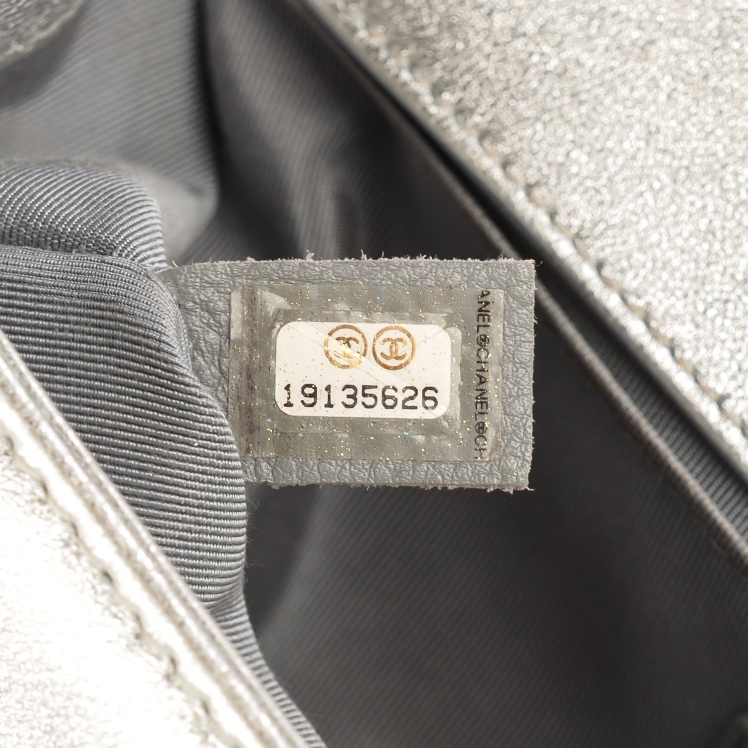 Chanel Metallic Lambskin Perforated Medium Boy Flap Silver 9 of 9