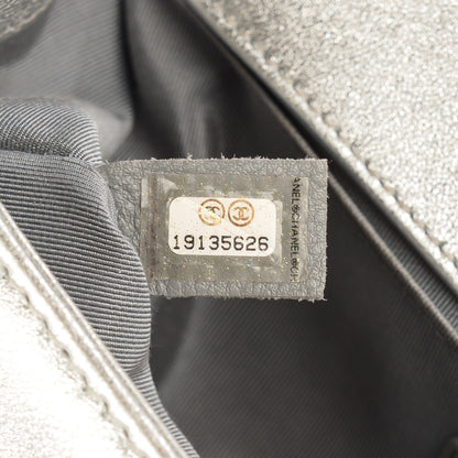 Chanel Metallic Lambskin Perforated Medium Boy Flap Silver 9 of 9