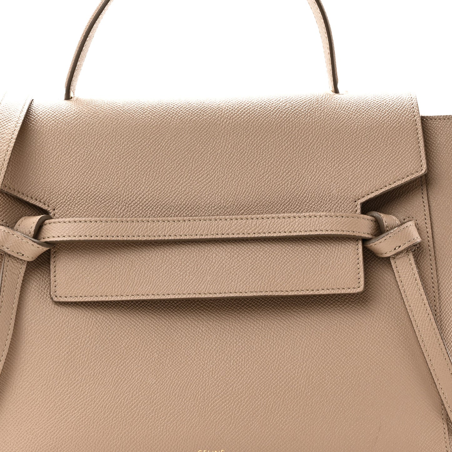 Grained Calfskin Mini Belt Bag Light Taupe