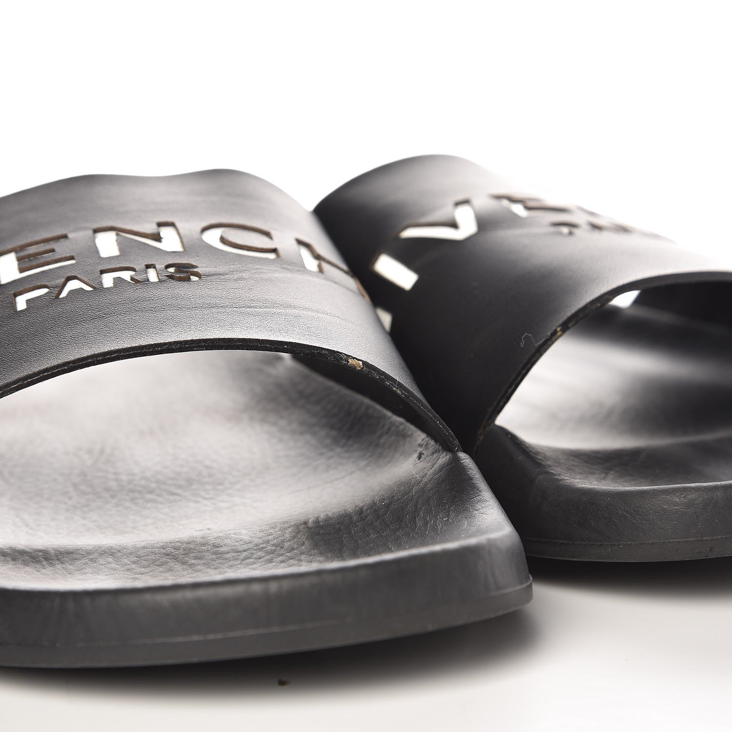Givenchy Rubber Logo Pool Slide Sandals 39 Black 9 of 10