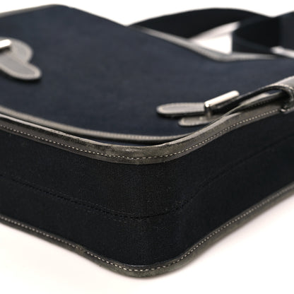 Hermes Toile Officier Buenaventura Messenger Bag Black 9 of 11