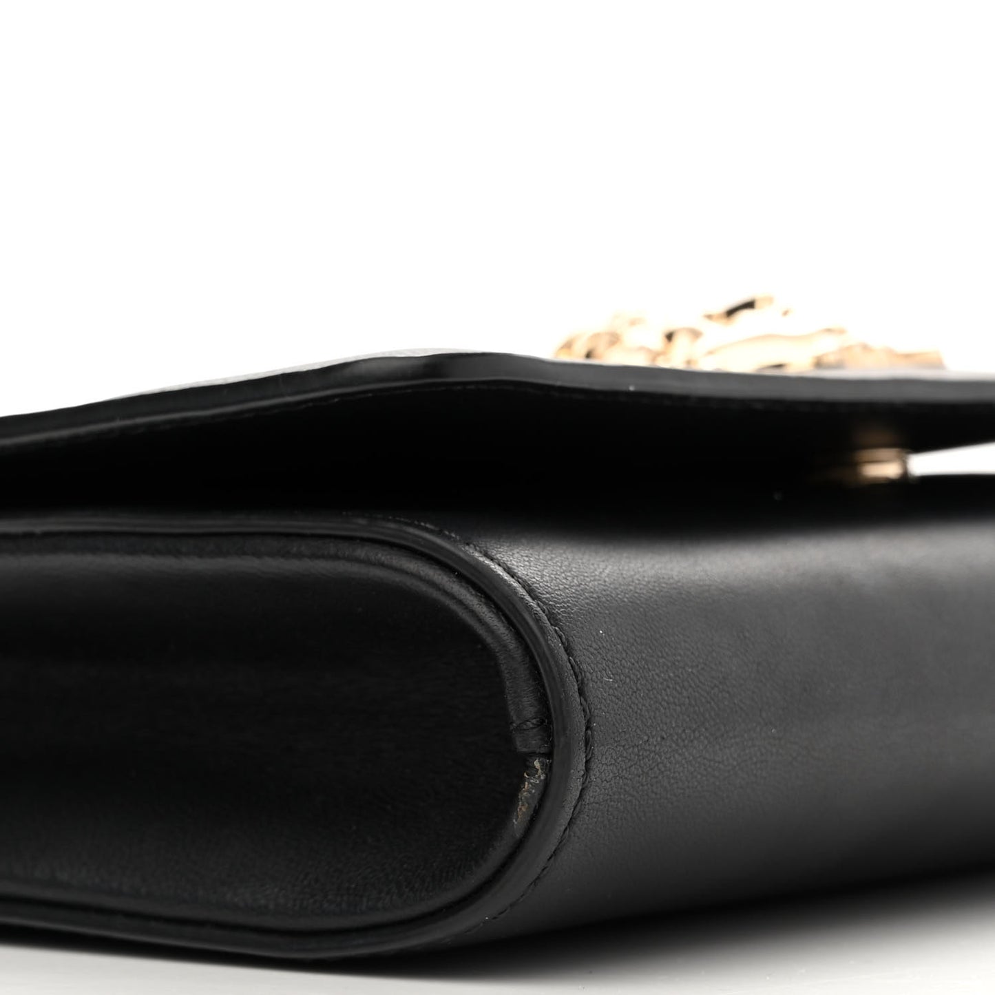 Vitello Palazzo Medusa Evening Clutch Bag Black