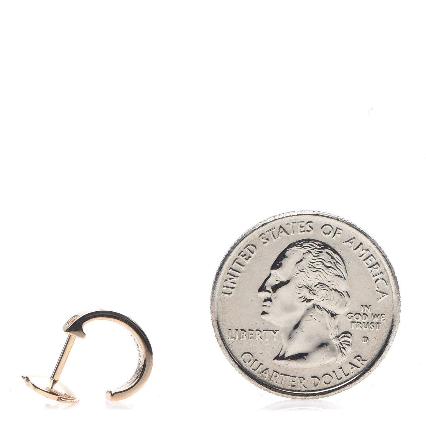 18K Pink Gold Small LOVE Hoop Earrings
