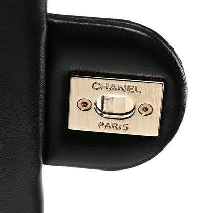 Chanel Lambskin Quilted Resin Bi-Color Chain Flap Bag Black 7 of 11