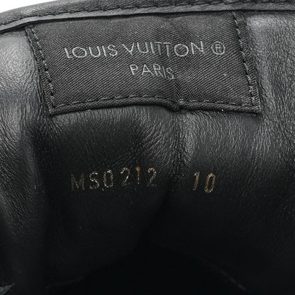Louis Vuitton Iridescent Textile Monogram Calfskin Mens Run Away Sneakers 10 Black 10 of 11
