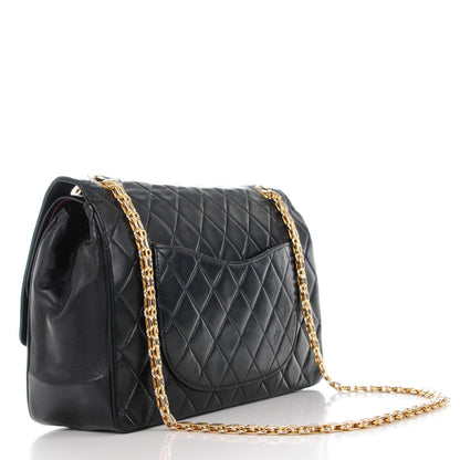 Chanel Lambskin Quilted Medium Double Flap Bijoux Chain Navy 3 of 12
