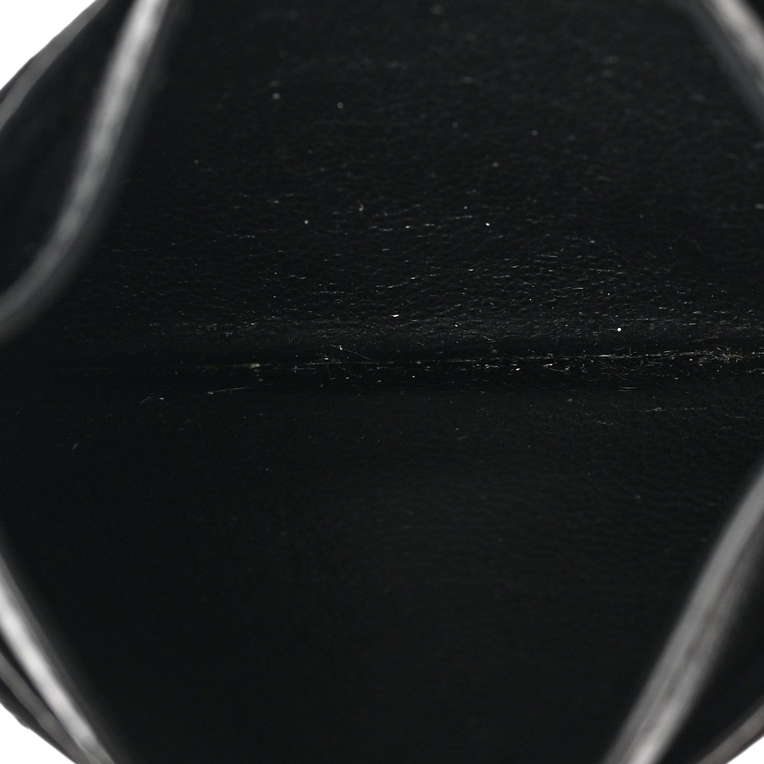 Saint Laurent Grain De Poudre Matelasse Chevron Monogram Credit Card Case Black 5 of 7