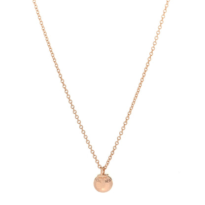 Tiffany 18K Rose Gold 8mm HardWear Ball Pendant Necklace 1 of 4