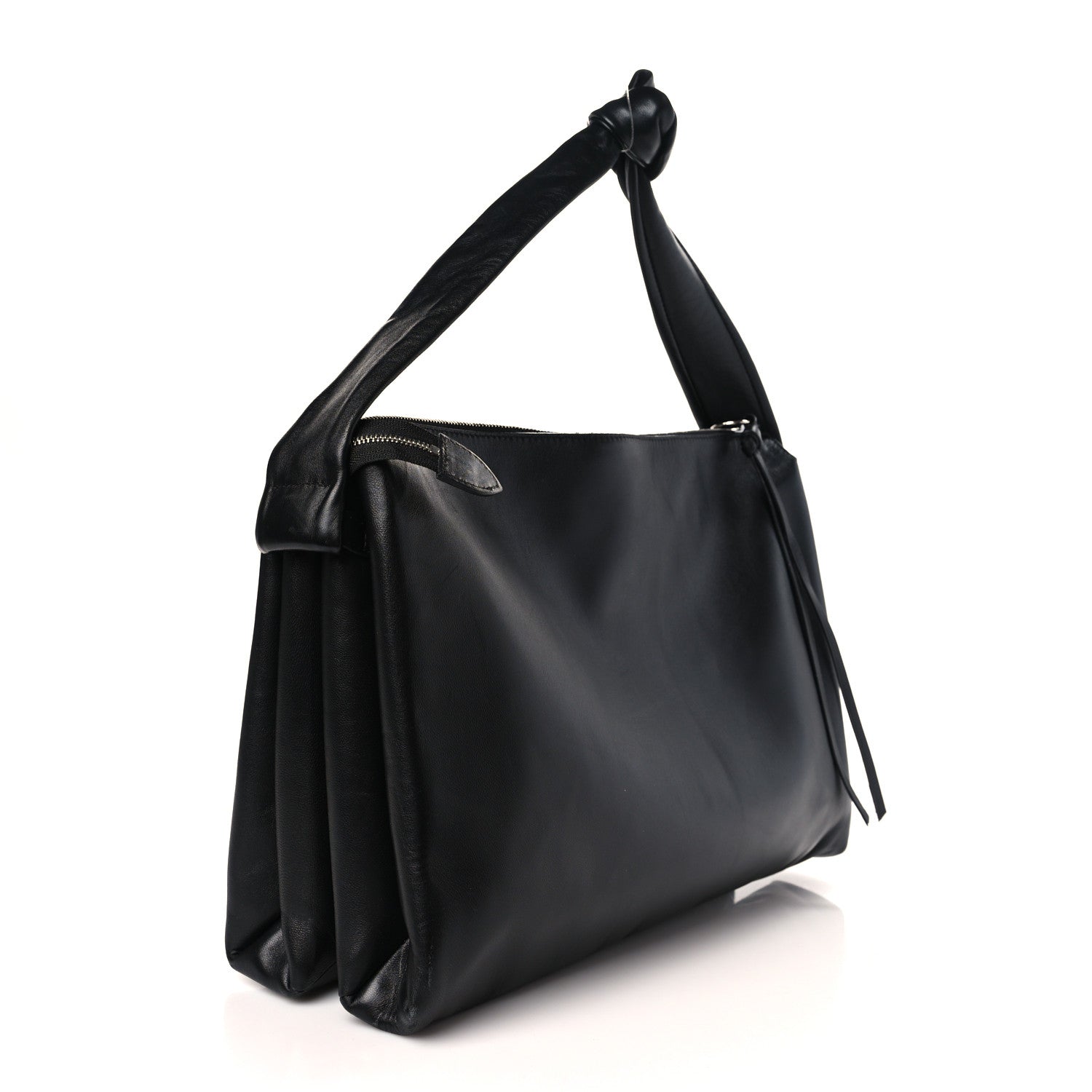 Celine Lambskin Medium Knotted Bag Black 3 of 8