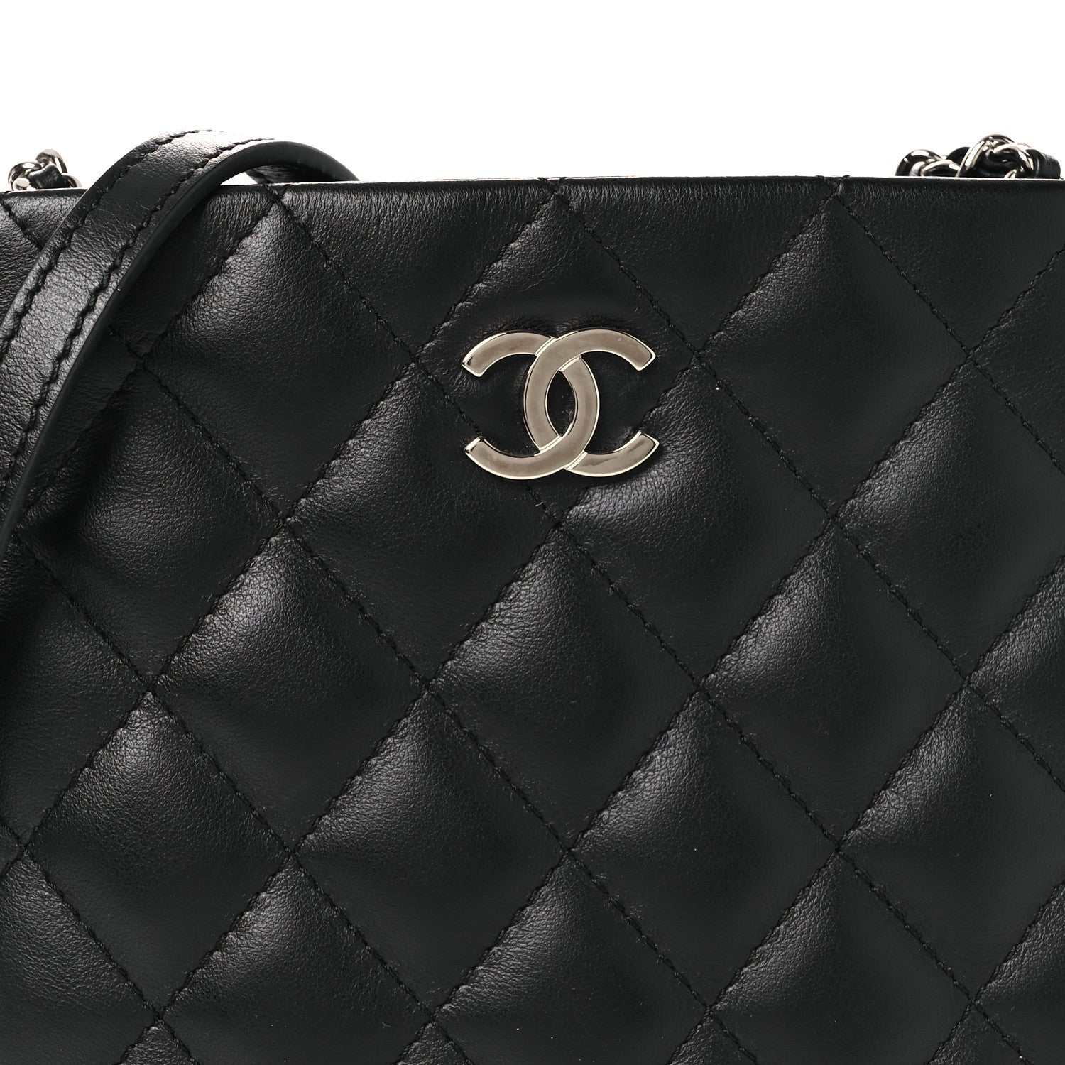 Chanel Lambskin Quilted Crossbody Bag Black 9 of 12