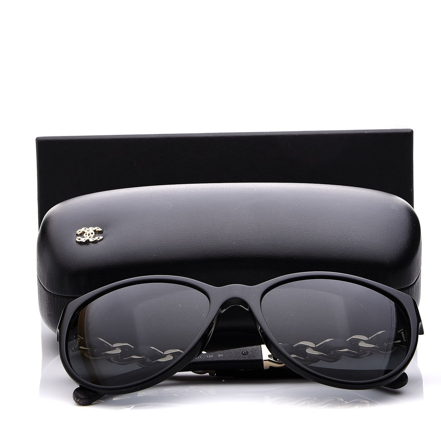 CC Chain Sunglasses 5215Q Black