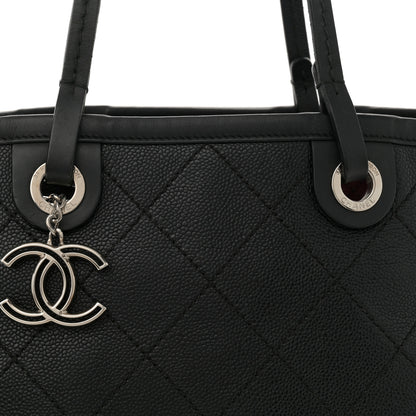 Chanel Grained Calfskin Shopping Fever Tote Black 9 of 13