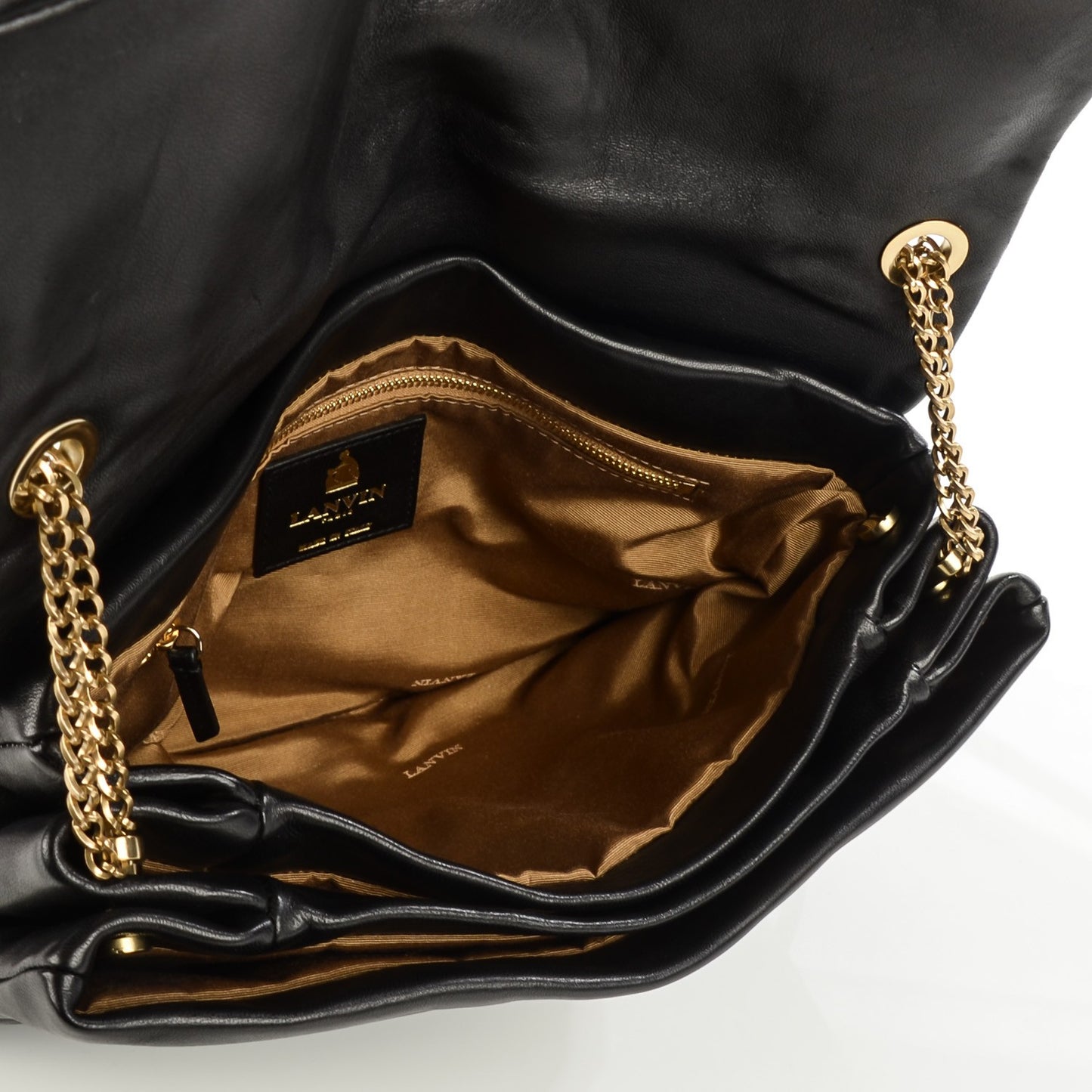 Lambskin Quilted Medium Sugar Flap Shoulder Bag Black