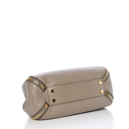 Tom Ford Grained Calfskin Medium Sedgwick Zipper Warm Taupe 7 of 11