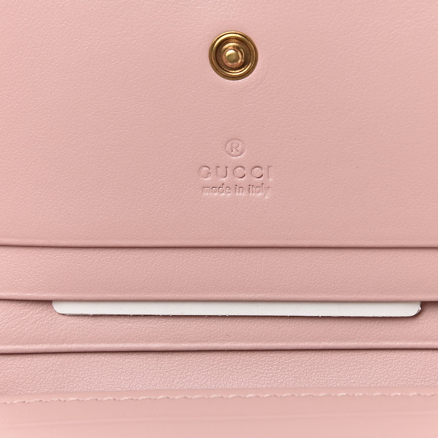 Gucci Calfskin Matelasse GG Marmont Card Case Wallet Perfect Pink 6 of 7