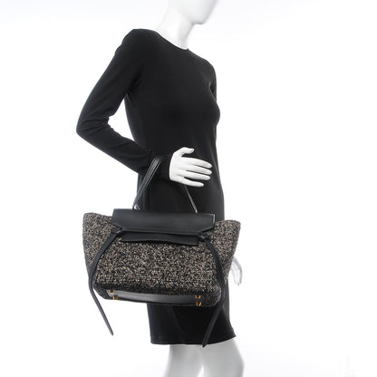 Celine Tweed Calfskin Small Belt Bag Black 2 of 7