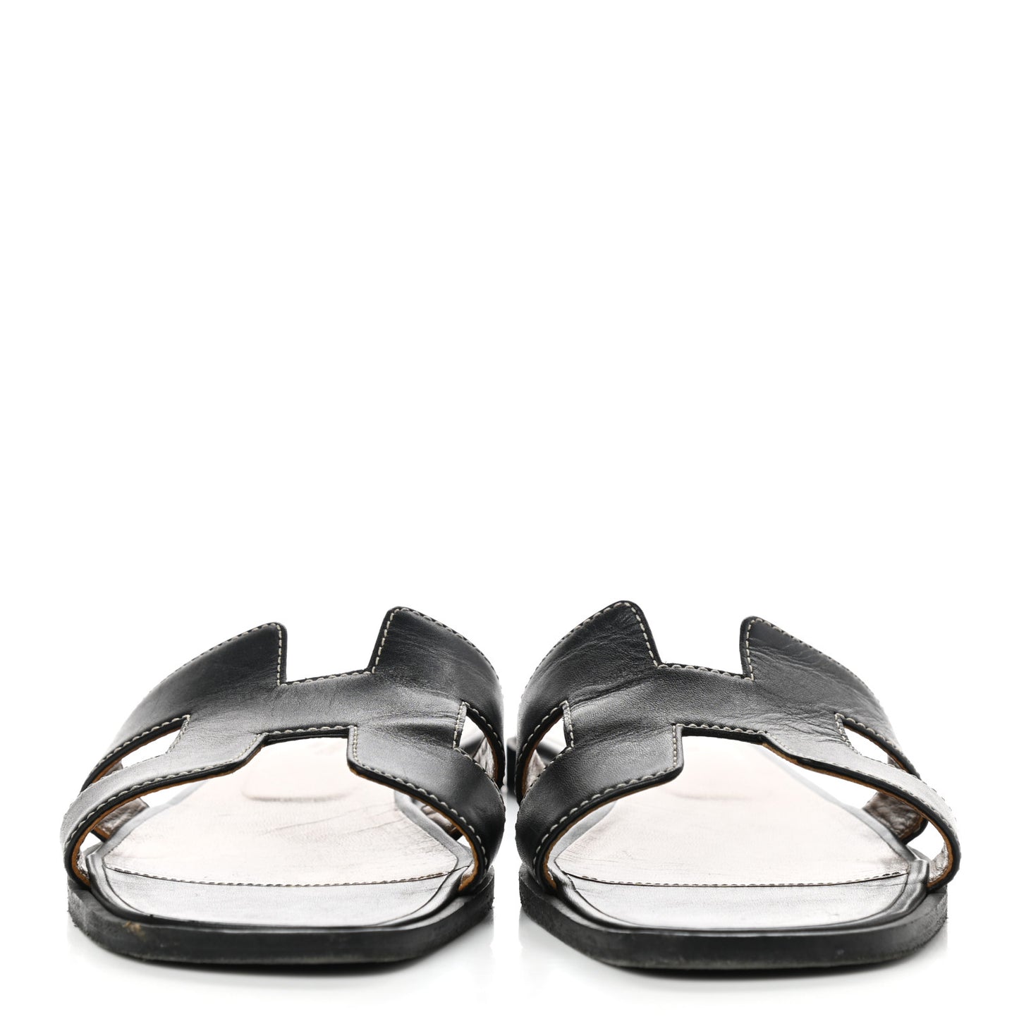 Box Calfskin Oran Sandals 37.5 Black