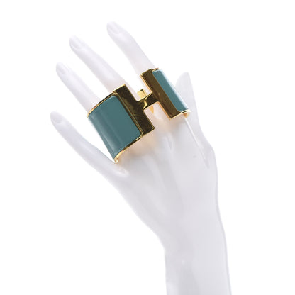 Hermes Enamel Extra Wide Clic Clac H Bracelet PM Emeraude 2 of 6