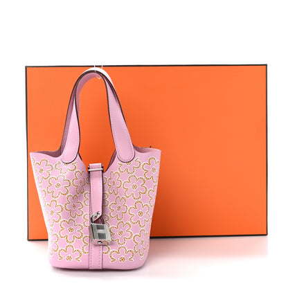 Hermes Swift Micro Lucky Daisy Picotin Lock Mauve Sylvestre 13 of 13