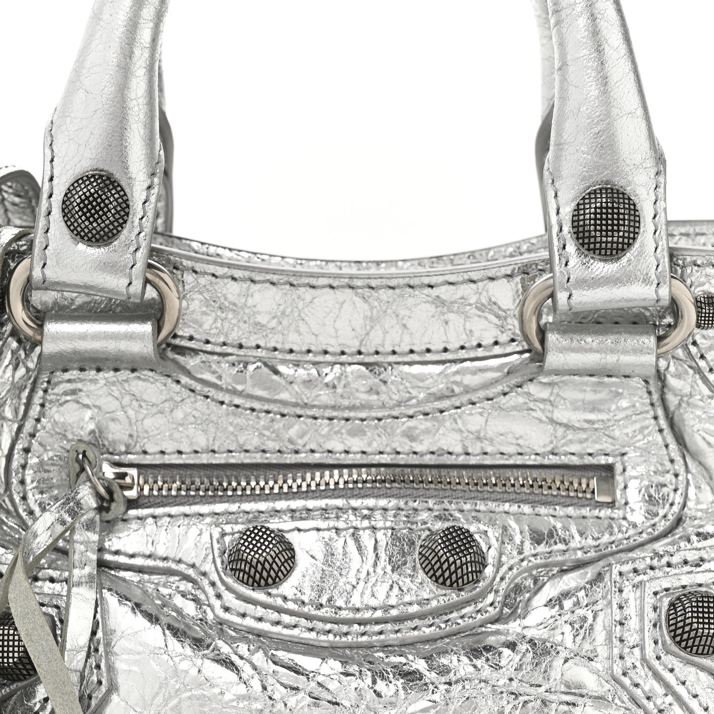 Agneau Arena Neo Cagole Mini Handbag Silver