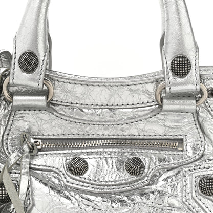 Balenciaga Agneau Arena Neo Cagole Mini Handbag Silver 9 of 11