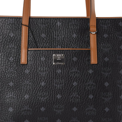 MCM Visetos Medium Anya Shopper Tote Black 9 of 9