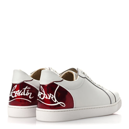Christian Louboutin Patent Calfskin Womens Fun Vieira Flat Sneakers 40 White Loubi 5 of 12