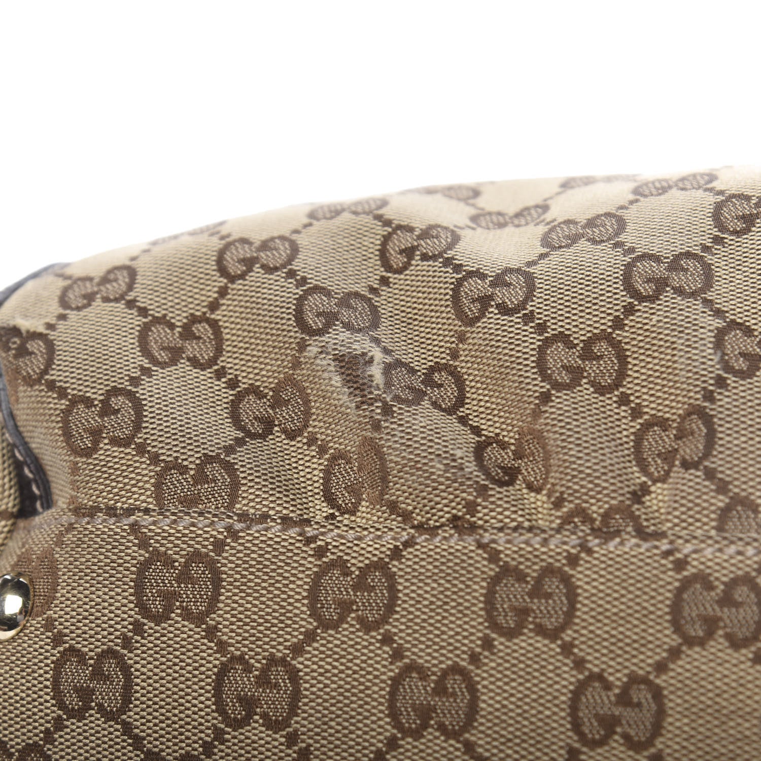 Gucci Monogram D Gold Tote Dark Brown 12 of 14