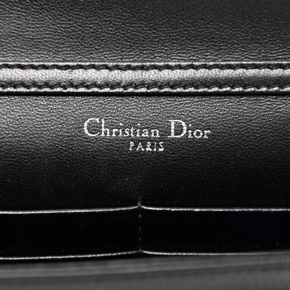Christian Dior Grained Calfskin Diorama Wallet on Chain Pouch Black 8 of 10