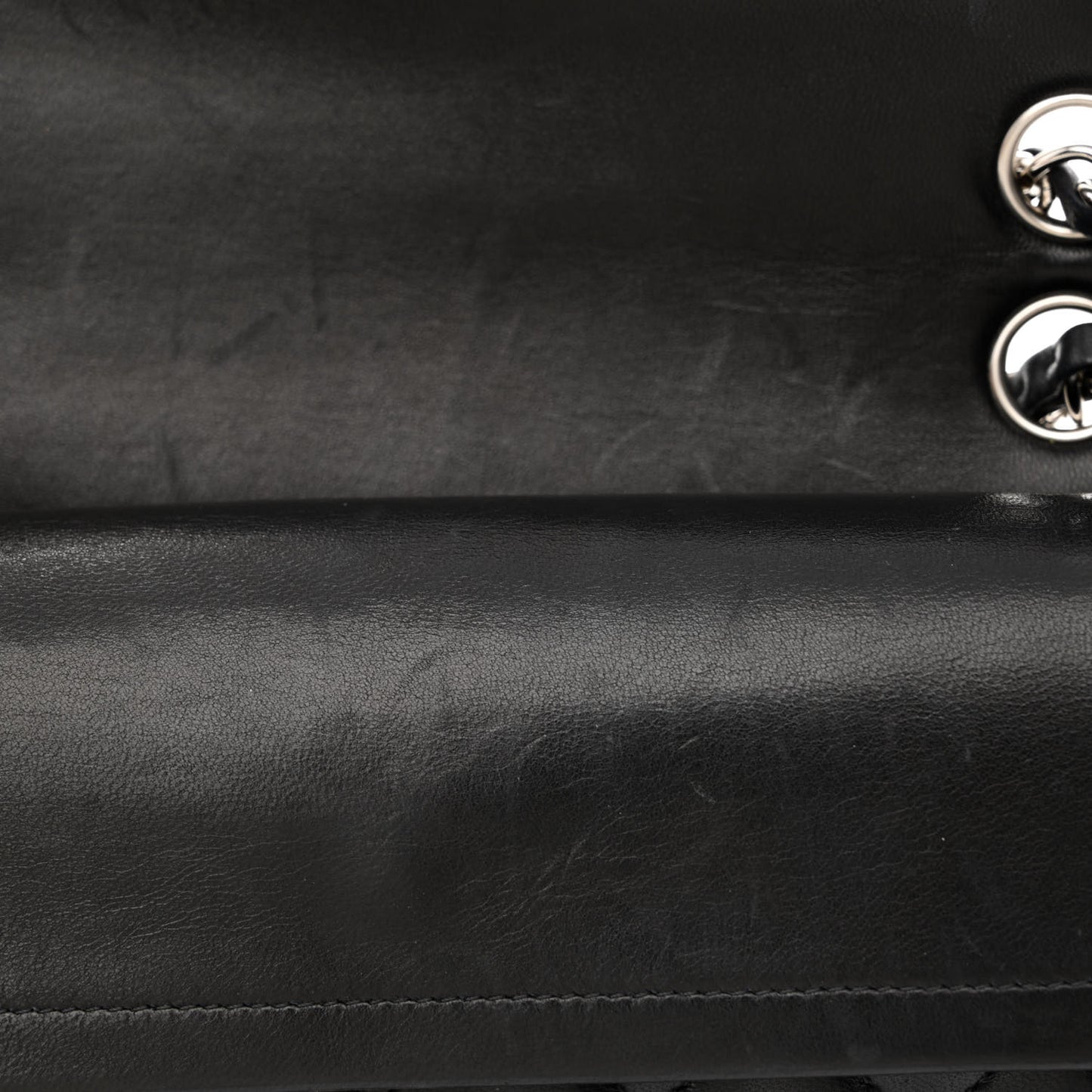 Lambskin Quilted Small Double Flap Black