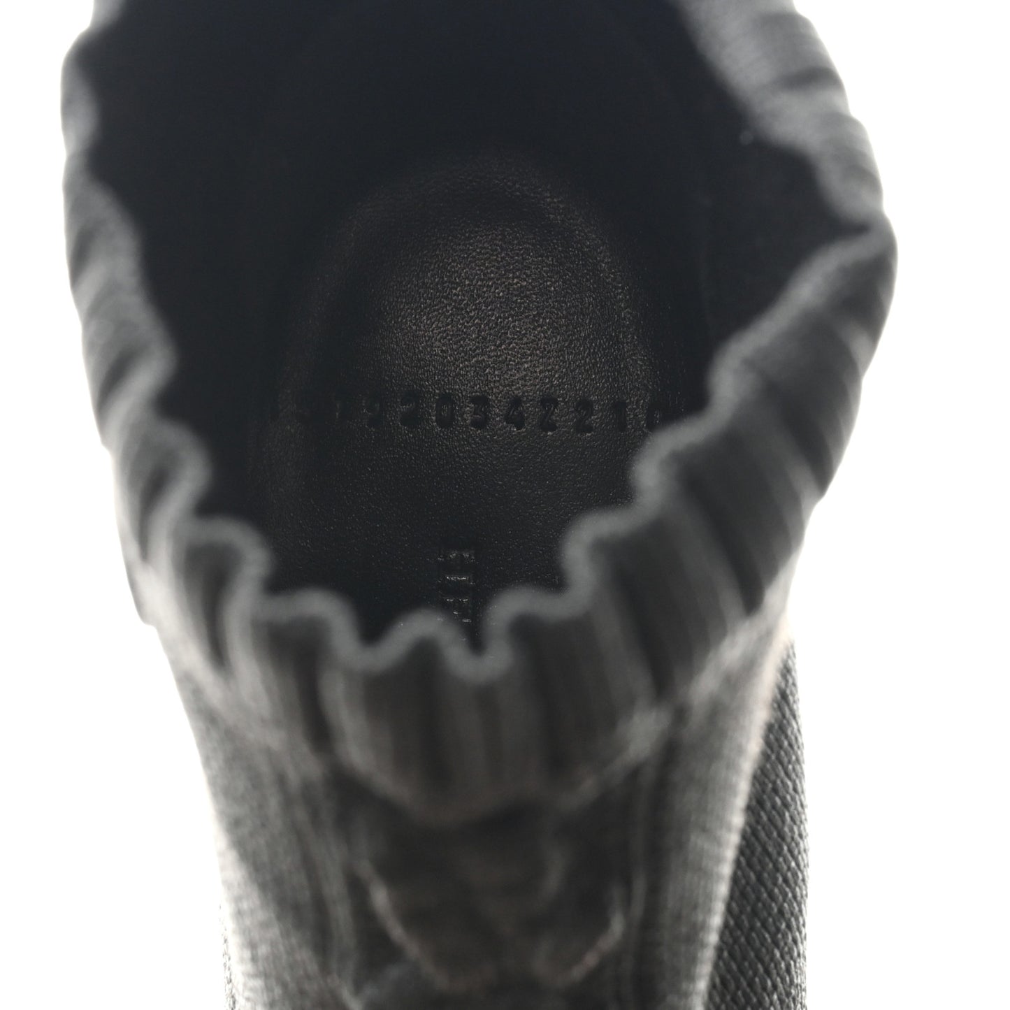 Knit Calfskin Volver Ankle Boots 35 Black