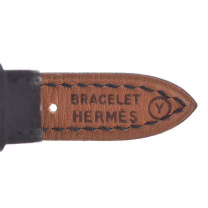 Hermes Stainless Steel Courchevel 20mm Kelly Cadena Quartz Watch Noir 4 of 5