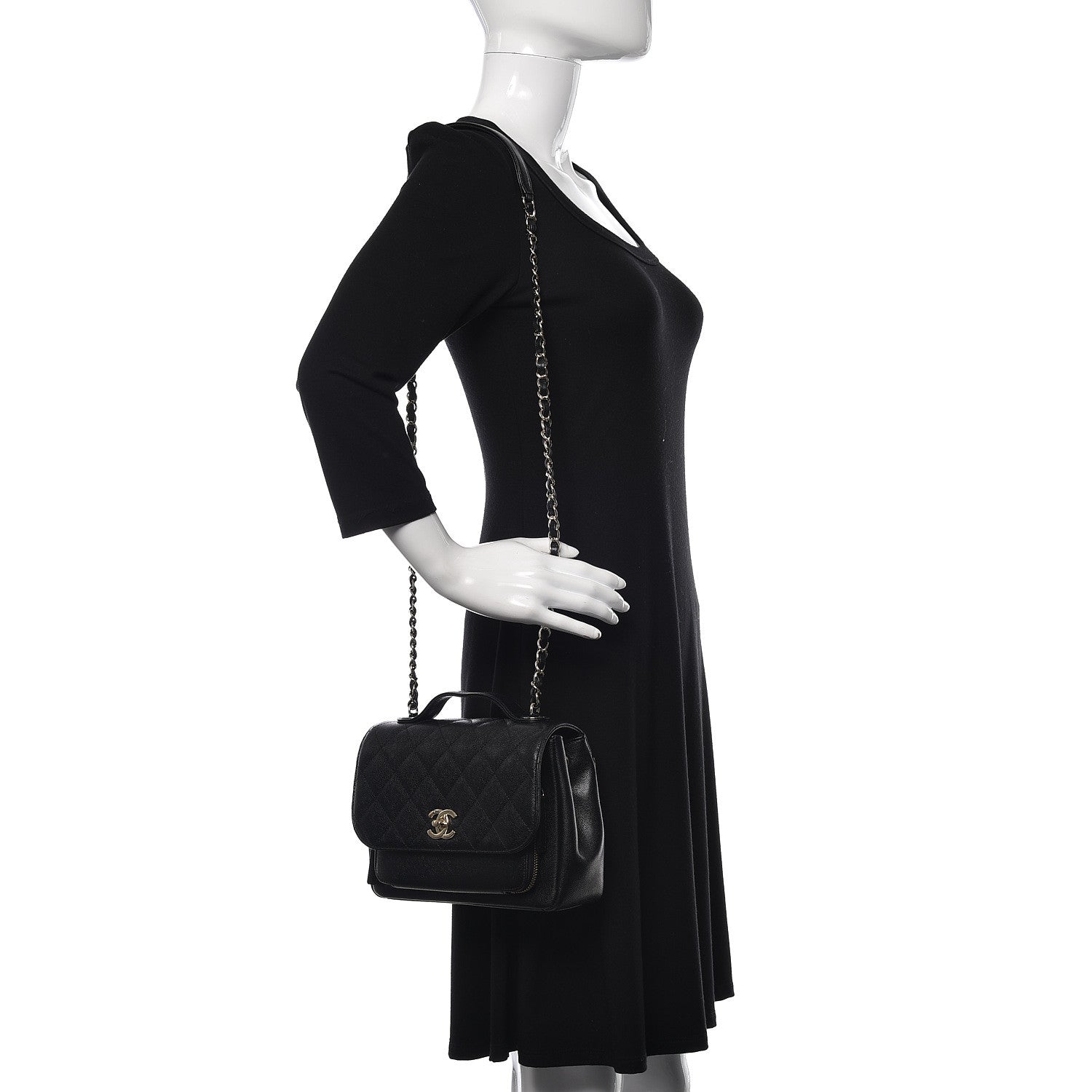 Chanel Caviar Quilted Medium Business Affinity Flap Black 2 of 16