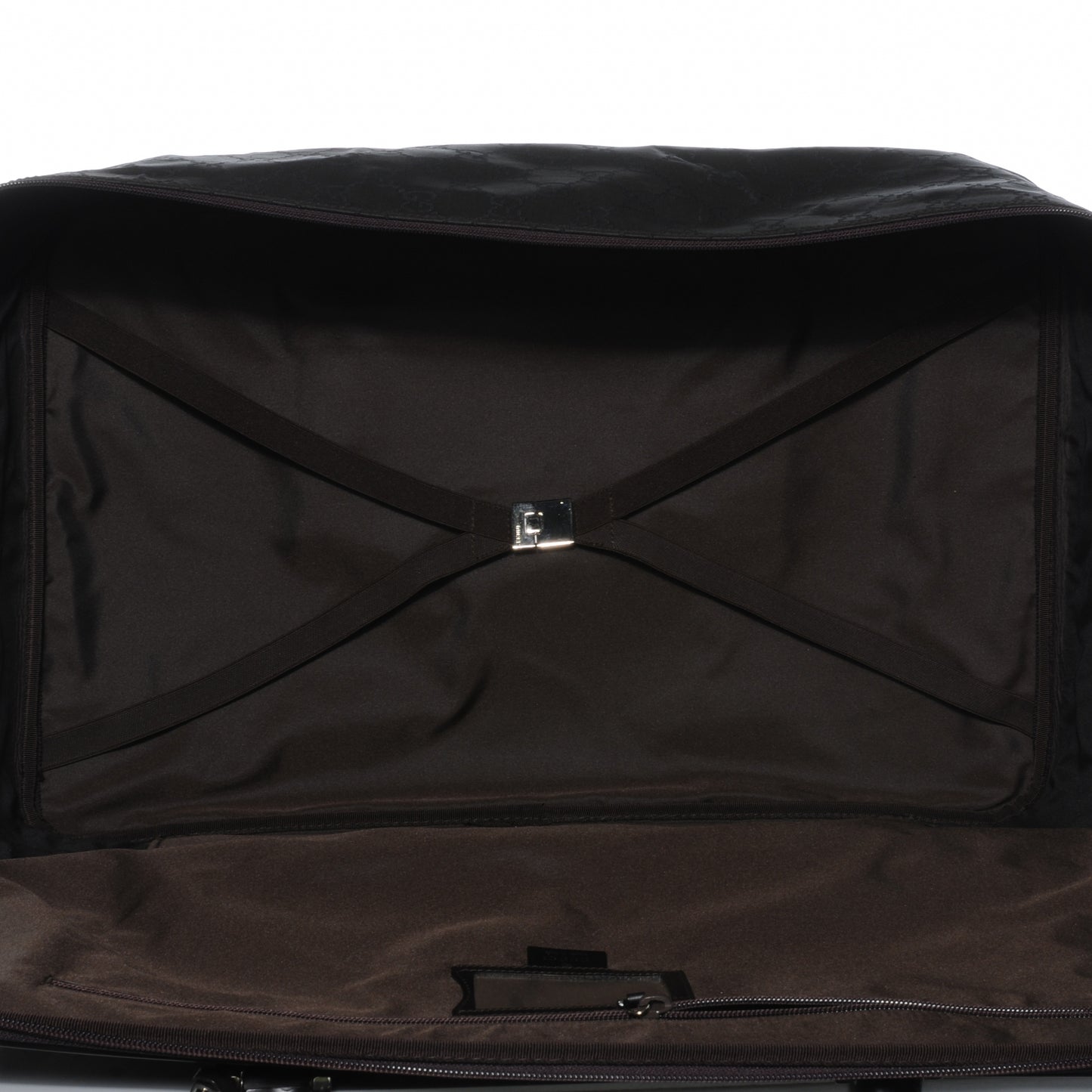 Nylon Monogram Small Lightweight Suitcase Luggage Brown