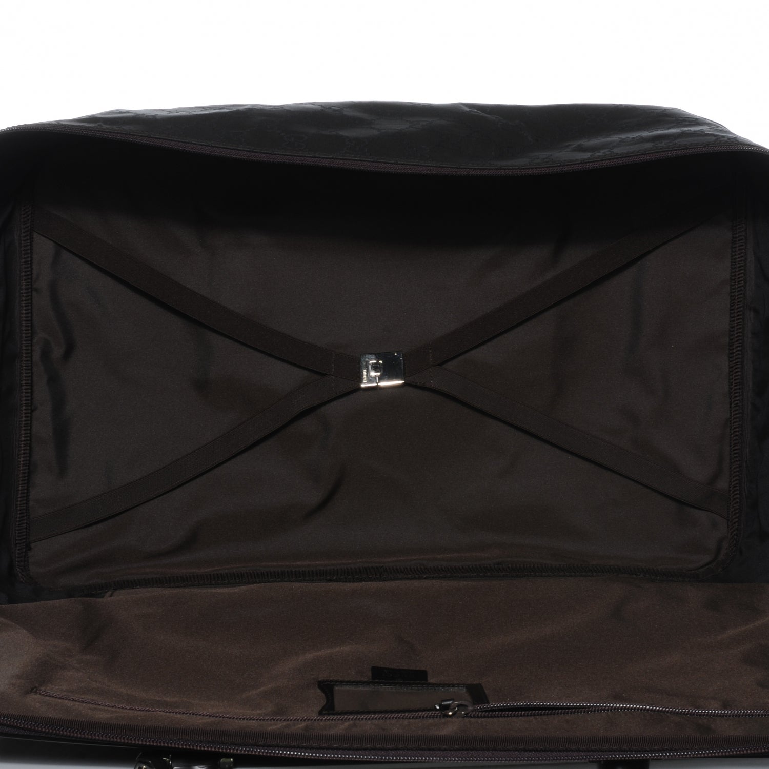 Gucci Nylon Monogram Small Lightweight Suitcase Luggage Brown 5 of 7