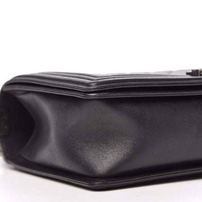 Chanel Metallic Calfskin Quilted New Medium Boy Flap Black 6 of 11
