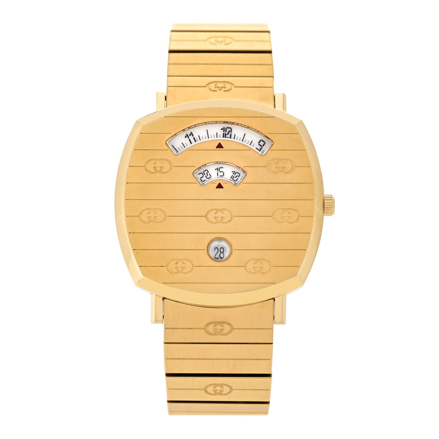 Stainless Steel 38mm Grip Quartz Watch Gold