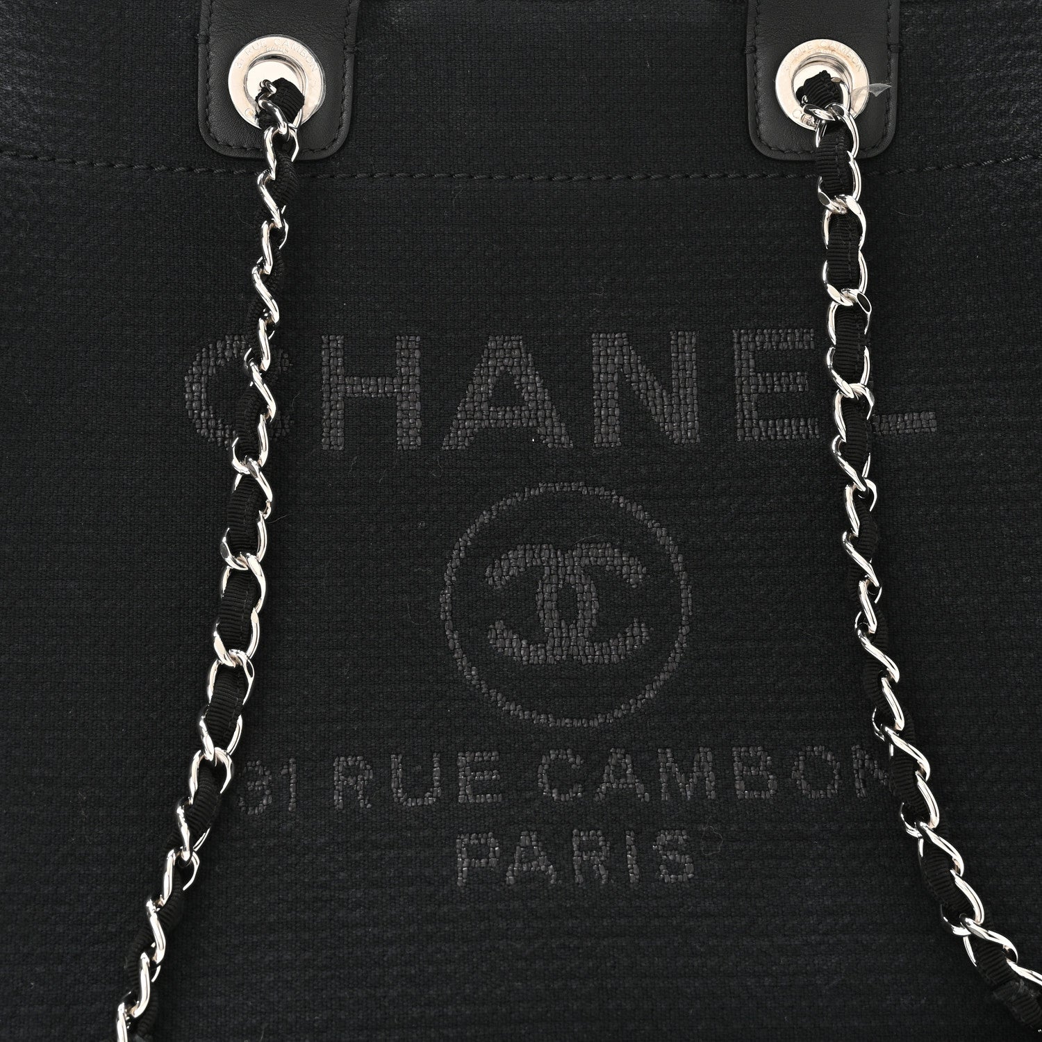 Chanel Mixed Fibers Small Deauville Tote Black 8 of 10