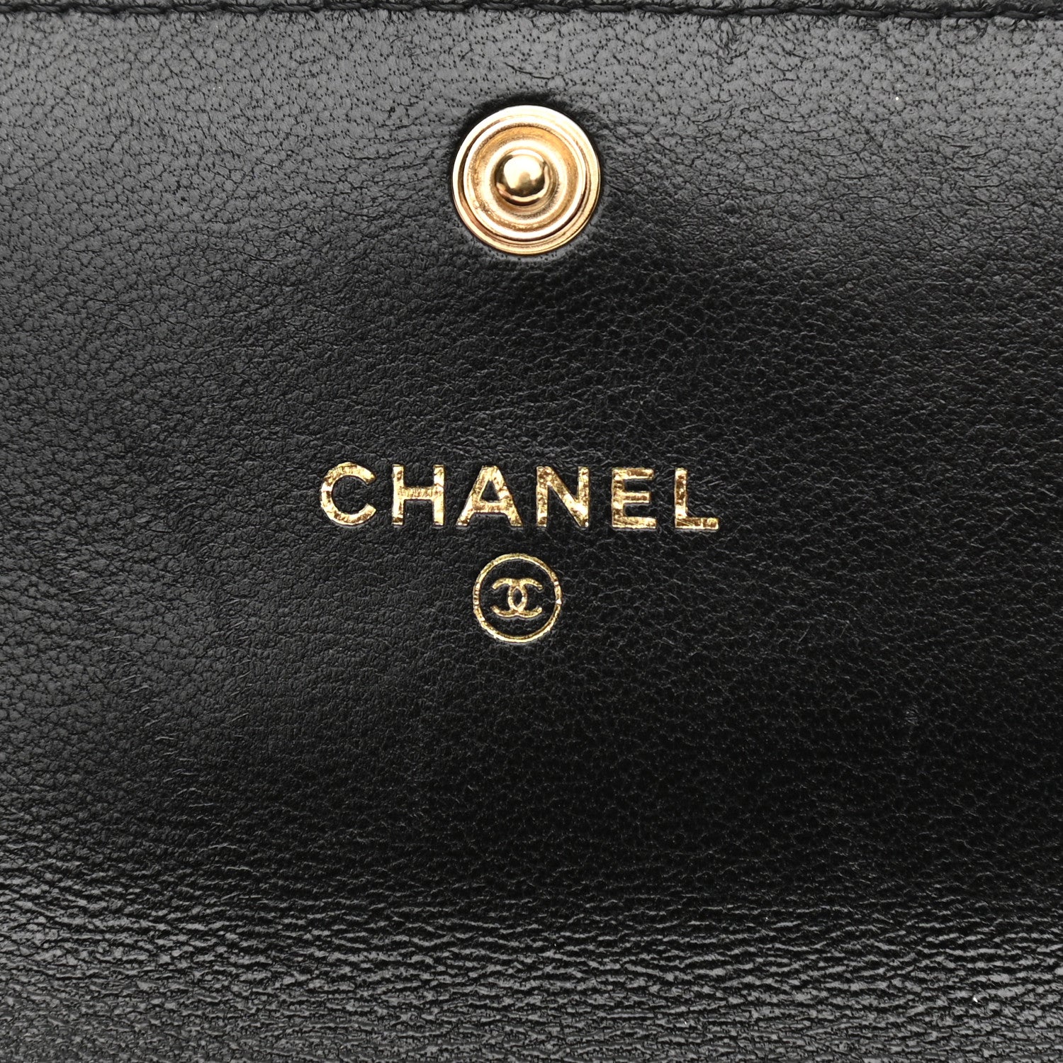 Chanel Lambskin Quilted Chanel 19 Flap Coin Purse With Chain Black 6 of 12