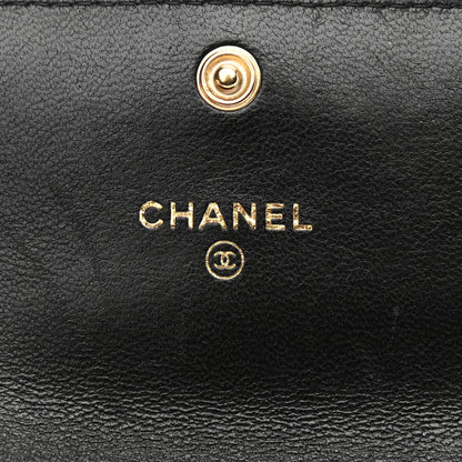 Chanel Lambskin Quilted Chanel 19 Flap Coin Purse With Chain Black 6 of 12