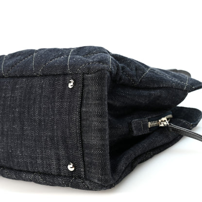 Chanel Denim Quilted Timeless Tote Dark Blue 11 of 11