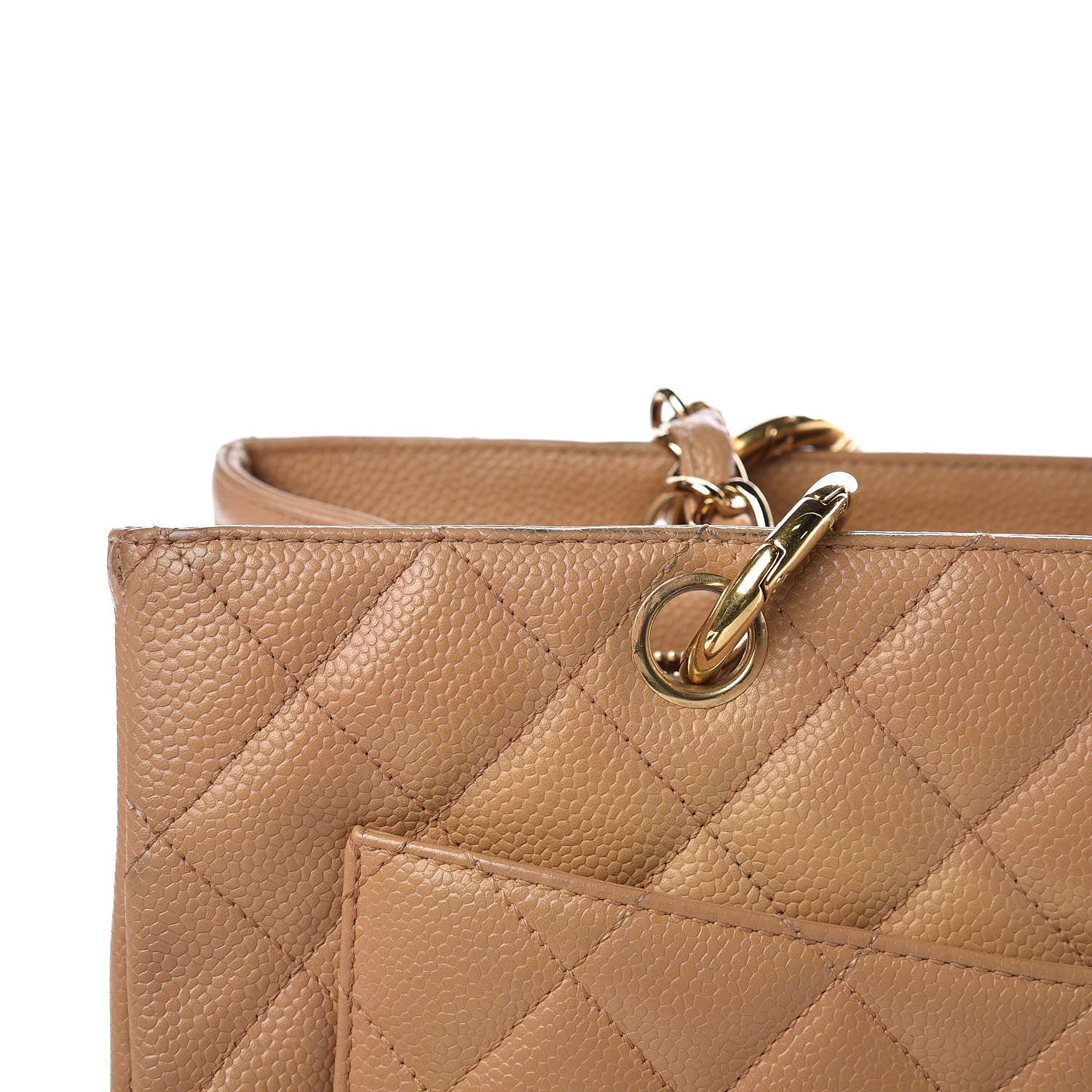 Chanel Caviar Quilted Grand Shopping Tote GST Beige 11 of 15