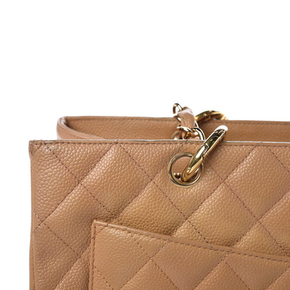 Chanel Caviar Quilted Grand Shopping Tote GST Beige 11 of 15