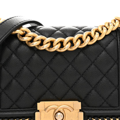 Chanel Caviar Quilted Small Chain Around Boy Flap Black 8 of 10