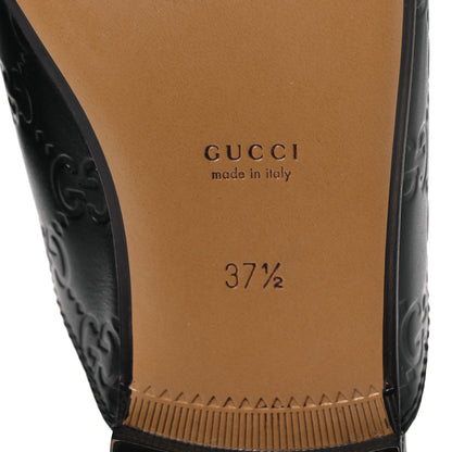 Gucci Glamour Calfskin Guccissima Womens Princetown Slippers 37.5 Black 8 of 13