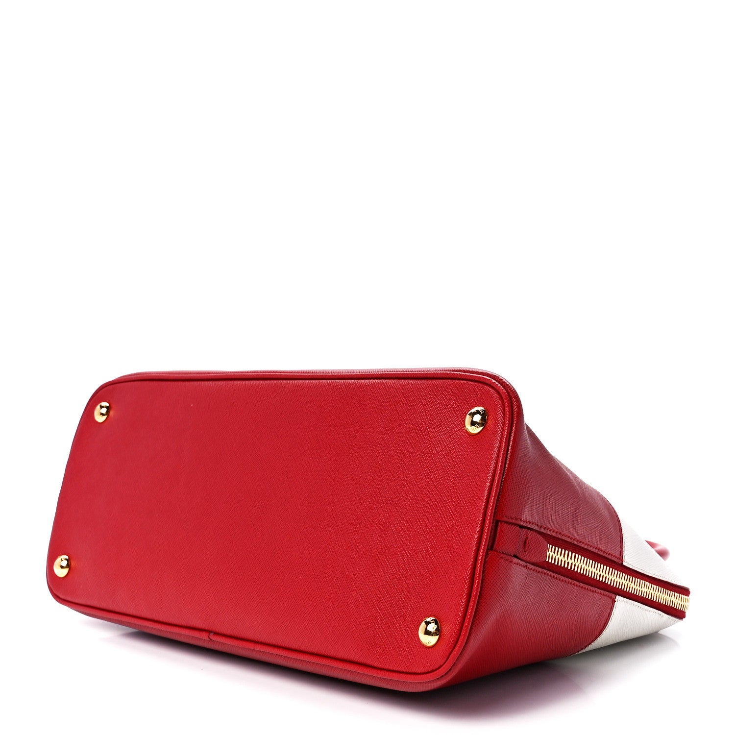 Prada Saffiano Lux Small Promenade Tote Fuoco Talco 9 of 11