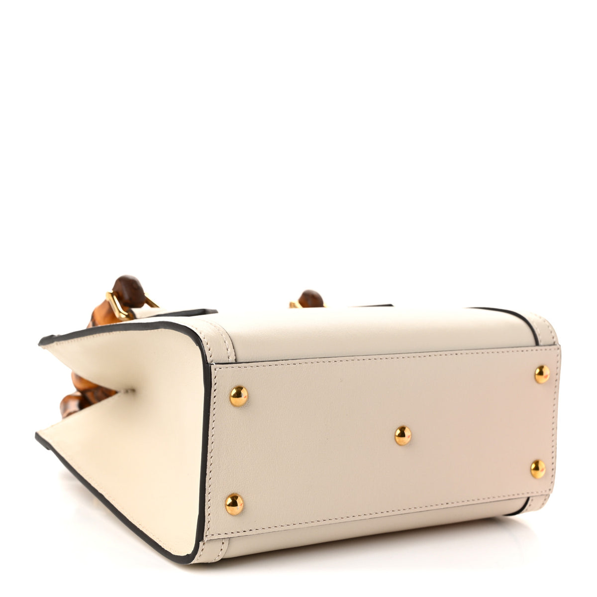 Gucci Wonka Grain Calfskin Mini Diana Tote Bag Mystic White Orange Fluo 4 of 10