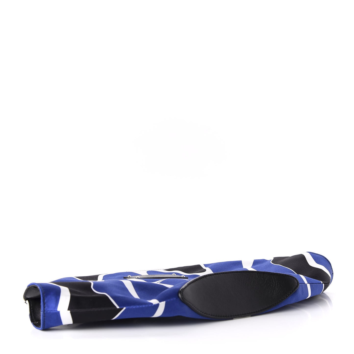 Silk Flower Collage De Manta Clutch Royal Blue Black