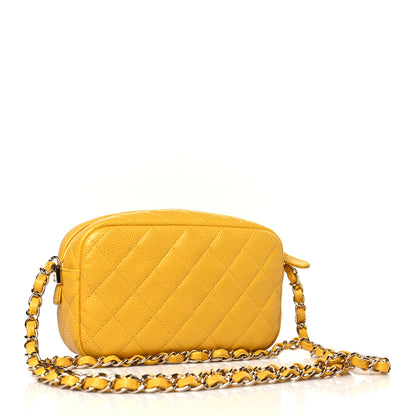 Chanel Caviar Quilted Small Timeless Camera Case Yellow 3 of 9