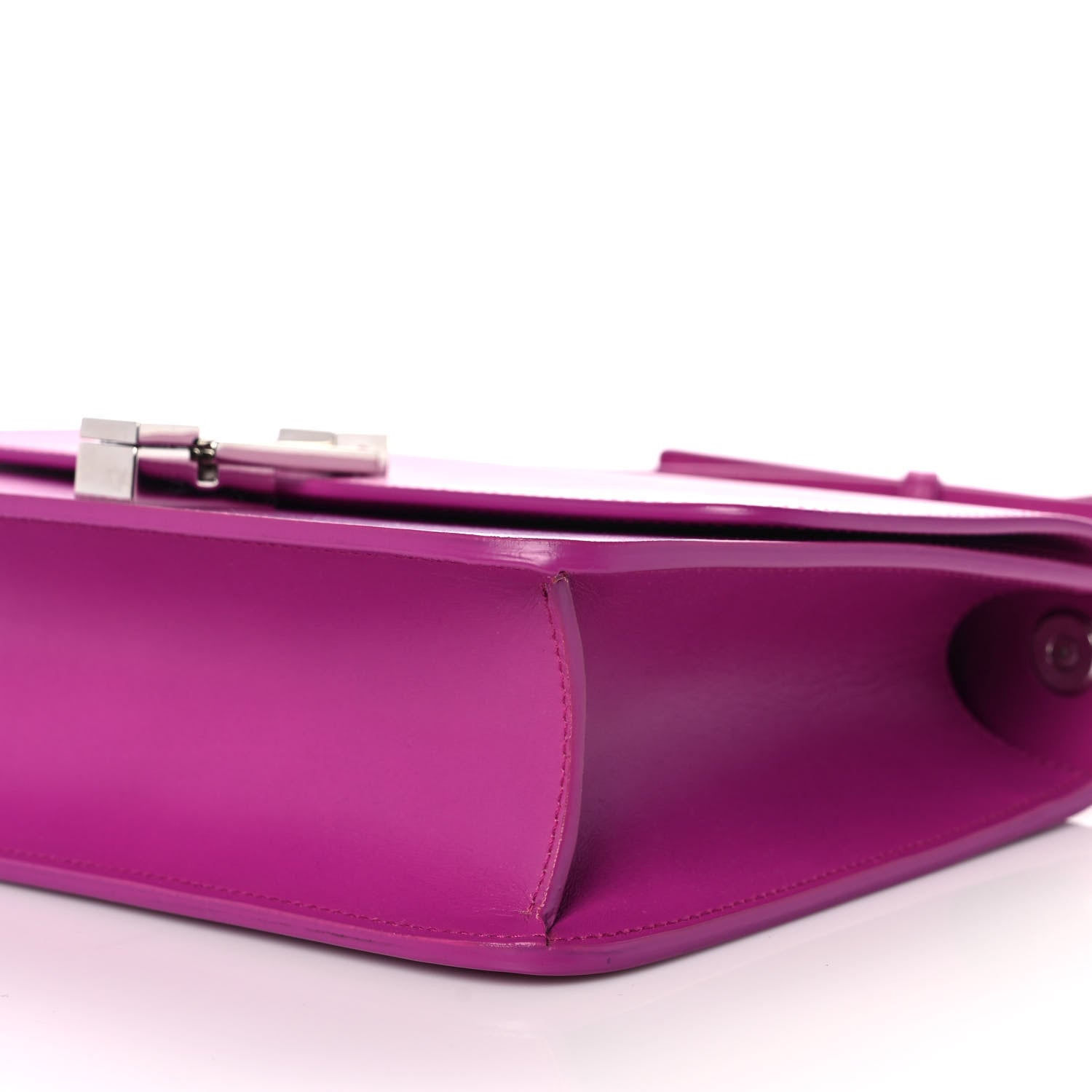Saint Laurent Smooth Calfskin Le Carre Shoulder Bag Purple 9 of 12